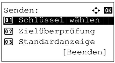 Triumph-Adler P-3020 MFP - Anzeige des Menüs Senden und Weiterleiten - 2
