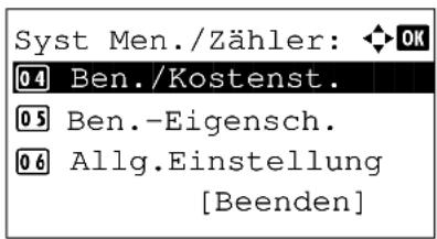 Triumph-Adler P-3020 MFP - Speicherort Kostenstellenverwaltung - 2