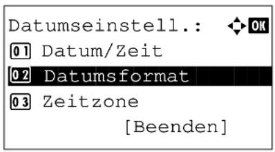 Triumph-Adler P-3020 MFP - Datum und Uhrzeit einstellen - 12
