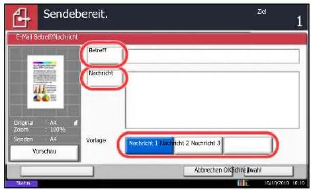 Triumph-Adler DCC 2970 - E-Mail Betreff/Nachricht - 1