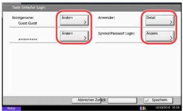 Triumph-Adler DCC 2970 - Taste Einfacher Login - 2