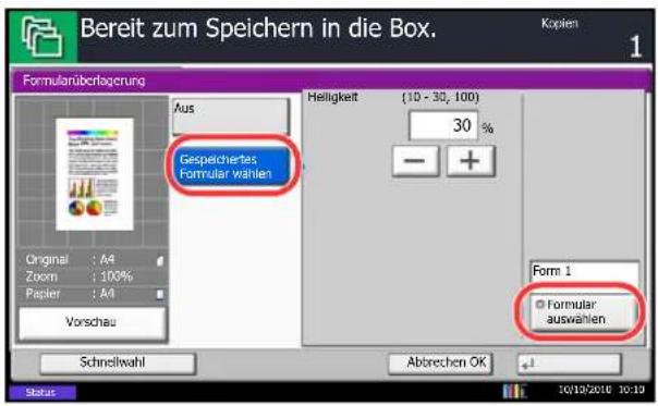 Triumph-Adler DCC 2965 - Formularüberlagerung aus Anwender-Boxen - 2