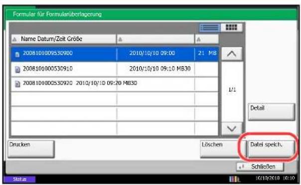 Triumph-Adler DCC 2965 - Formular speichern - 2