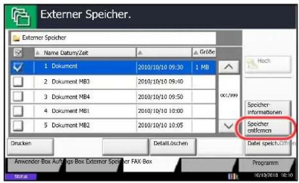 Triumph-Adler DCC 2965 - USB-Speicher abziehen - 1