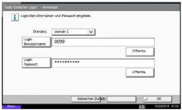 Triumph-Adler DCC 2965 - Taste Einfacher Login - 5