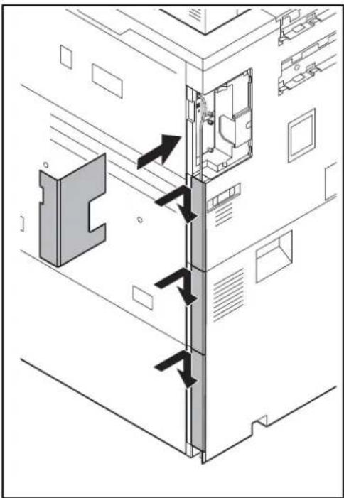 Triumph-Adler DCC 2965 - Netzwerkkabel (Option) anschließen - 5