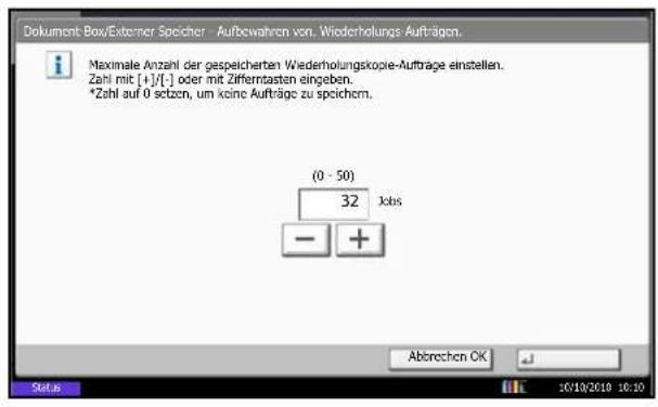 Triumph-Adler DCC 2965 - Aufbewahren von Wiederholungs-Aufträgen. - 1