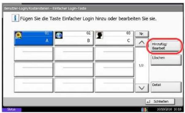Triumph-Adler DCC 2965 - Taste Einfacher Login - 1