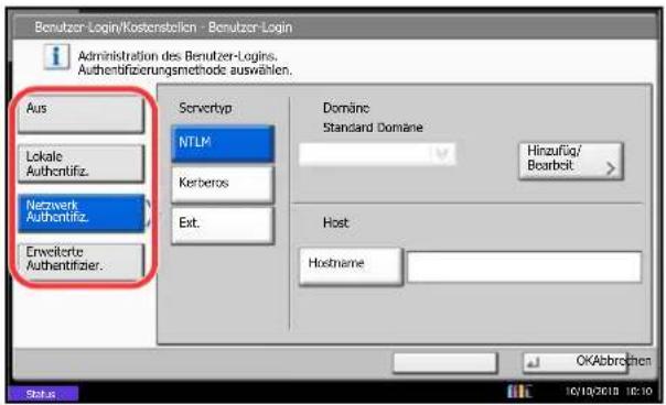 Triumph-Adler DCC 2965 - Anmelder-Login - 1