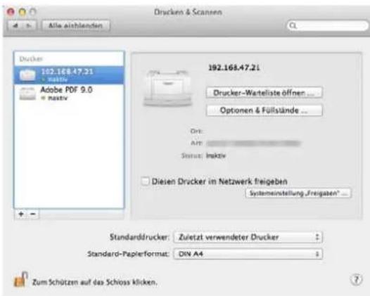 Triumph-Adler DCC 2965 - Installation des Druckertreibers unter Macintosh - 6