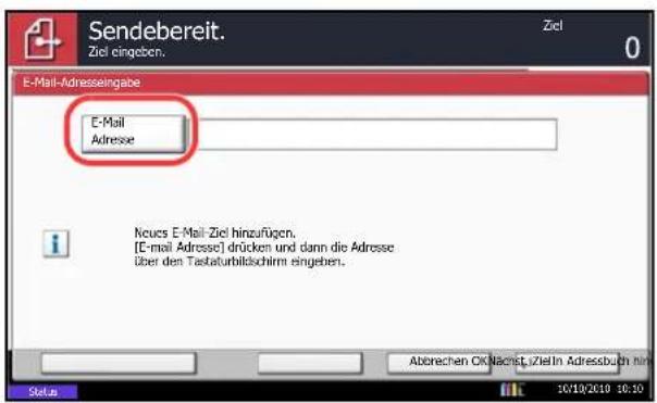 Triumph-Adler DCC 2965 - E-Mail über Adresseingabe versenden - 2
