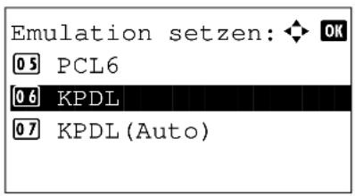Triumph-Adler DC 6240L - Wenn KPDL als Emulation gewählt wurde - 1
