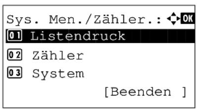 Triumph-Adler DC 6140L - Systemmenü anzeigen - 3