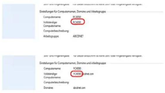 Triumph-Adler DC 6140L - Überprüfen des Kontonamens für die Eingabe [Hostname] - 1