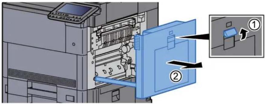 Triumph-Adler 8056i - Rechte Abdeckung 1 öffnen. - 1