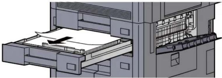 Triumph-Adler 8056i - Das gestaute Papier entfernen. - 1