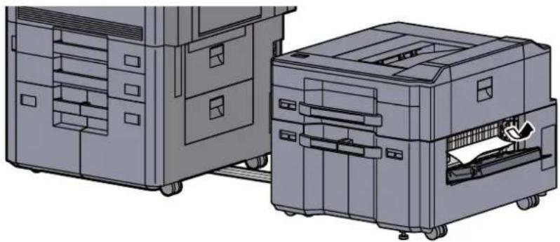 Triumph-Adler 8056i - Rechte Abdeckung 2 der seitlichen Papierzufuhr öffnen. - 2