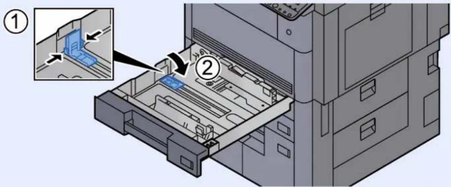 Triumph-Adler 8056i - Den Papieranschlag auf das gewünschte Papierformat einstellen. - 2