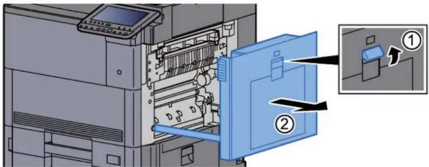 Triumph-Adler 8056i - Rechte Abdeckung 1 öffnen. - 1