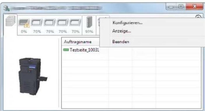 Triumph-Adler 8056i - Kontextmenü des Status Monitors - 1