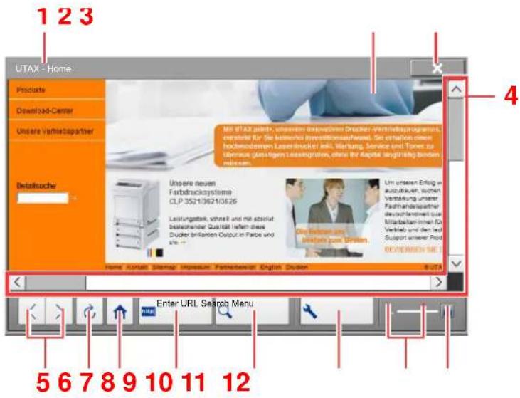 Triumph-Adler 8056i - Benutzen der Browser-Anzeige - 1