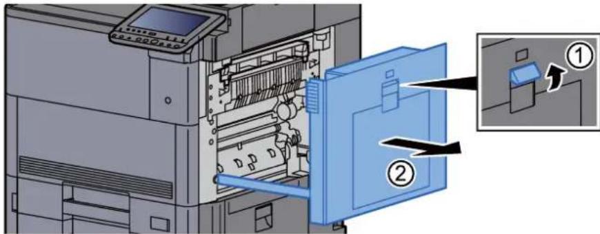 Triumph-Adler 8056i - Rechte Abdeckung 1 öffnen. - 1