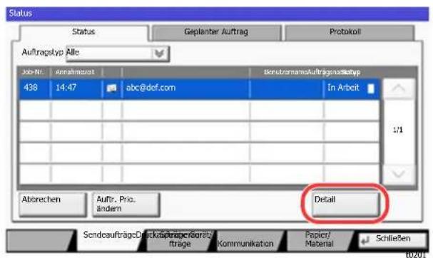 Triumph-Adler 8056i - Information überprüfen. - 1