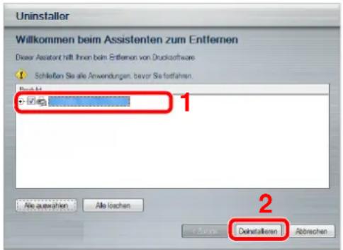 Triumph-Adler 7505ci - Software deinstallieren - 1