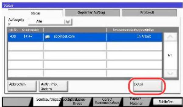 Triumph-Adler 6555i - Information überprüfen. - 1
