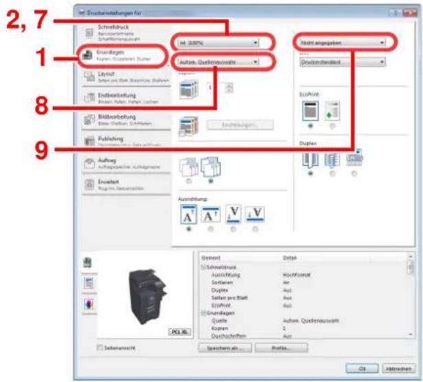 Triumph-Adler 6555i - Papierformat speichern. - 1