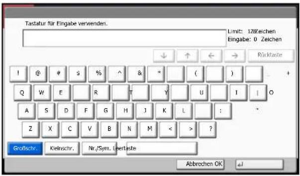 Triumph-Adler 6555i - Anzeige für die Eingabe von Großbuchstaben - 1