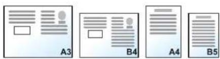Triumph-Adler 6555i - Beispiel: A3, B4, A4, B5 - 1