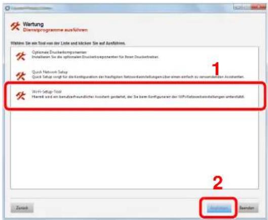 Triumph-Adler 7006ci - [Wi-Fi-Setup-Tool] > [Ausführen] - 1