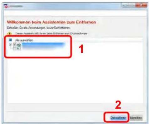 Triumph-Adler 5056i - Software deinstallieren. - 1