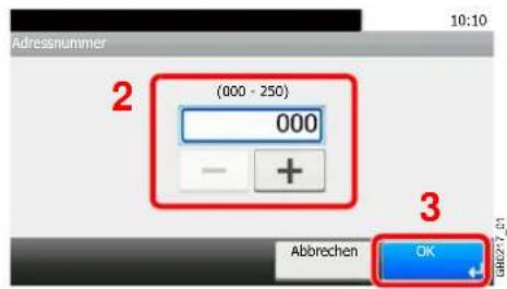 Triumph-Adler 306i - Adressnummer eingeben. - 3