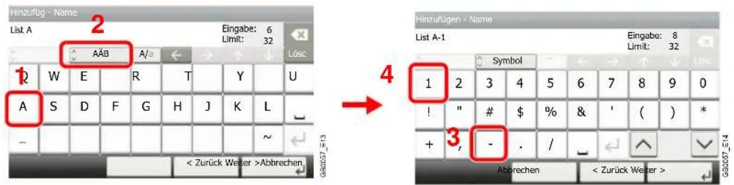 Triumph-Adler 306i - Zeicheneingabe - 2