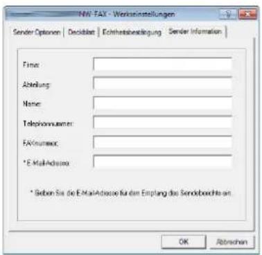 Triumph-Adler 306i - Fenster der Standard Einstellungen - 4