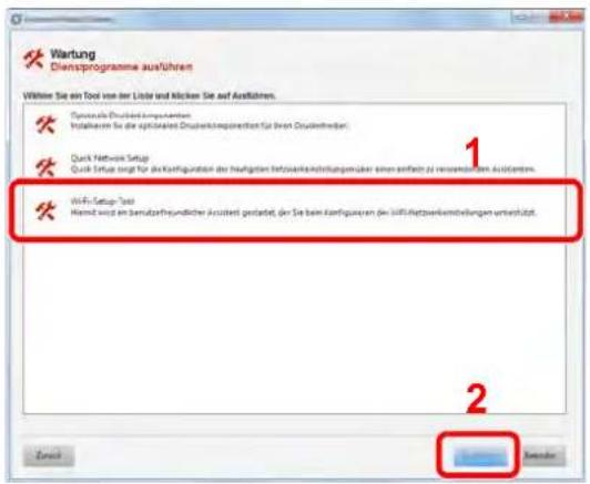 Triumph-Adler 3206ci - [Wi-Fi Setup Tool] > [Ausführen] - 1