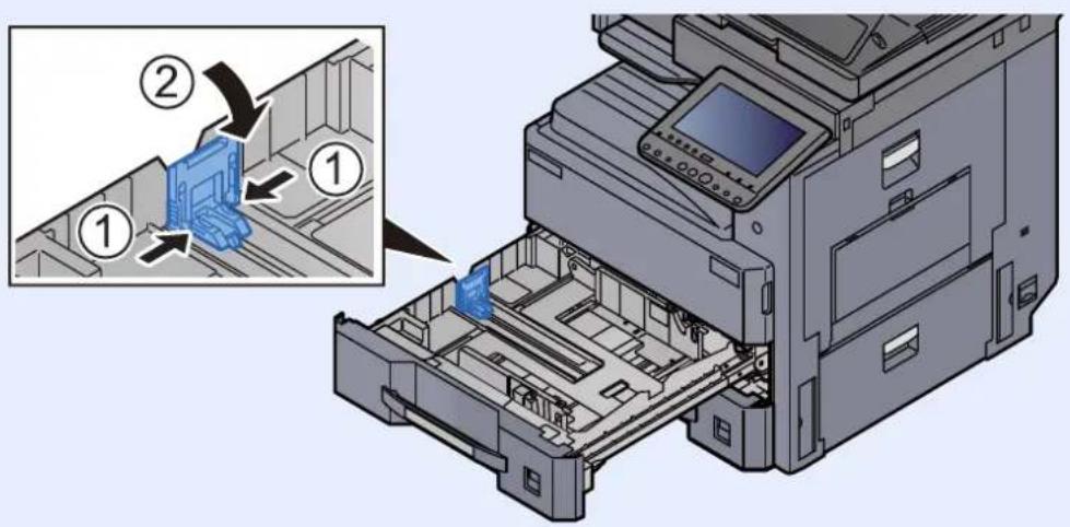 Triumph-Adler 3061i - Den Papieranschlag auf das gewünschte Papierformat einstellen. - 2