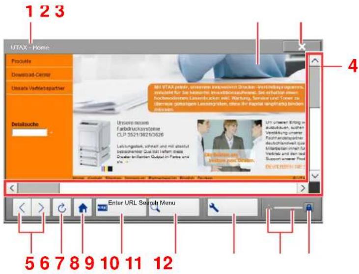 Triumph-Adler 3061i - Benutzen der Browser-Anzeige - 1
