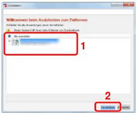 Triumph-Adler 3061i - Software deinstallieren. - 1