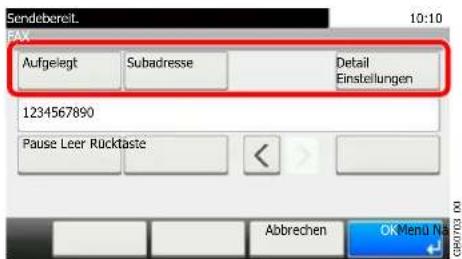 Triumph-Adler 256ci - Übertragungseinstellungen festlegen. - 1
