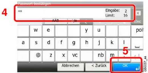 Triumph-Adler 256ci - Box-Password setzen. - 4
