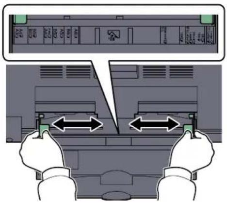 Triumph-Adler 2256 - Papierformat für die Universalzufuhr einstellen. - 1