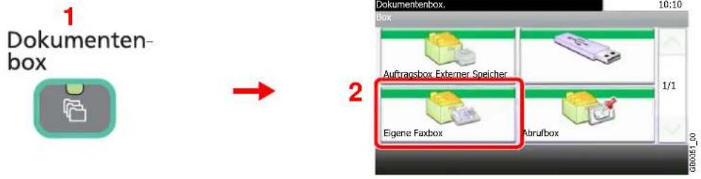 Triumph-Adler 206i - Faxdokumente aus der Subadressen-Box ausdrucken - 1