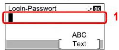 Triumph-Adler 1856 - Das Login-Passwort eingeben. - 3