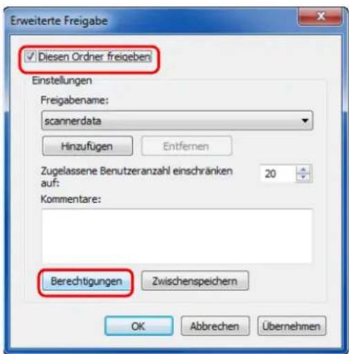 Utax P-3520 MFP - Freigegebenes Verzeichnis anlegen - 3