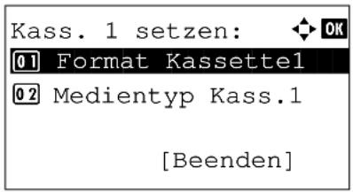 Utax P-3520 MFP - Papierformat und Medientyp für die Kassetten wählen - 6