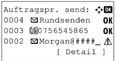 Utax P-3520 MFP - Auftragshistorie Sendeauftrag anzeigen - 2