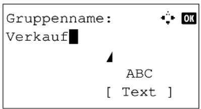 Utax P-3520 MFP - Gruppennamen eingeben - 2